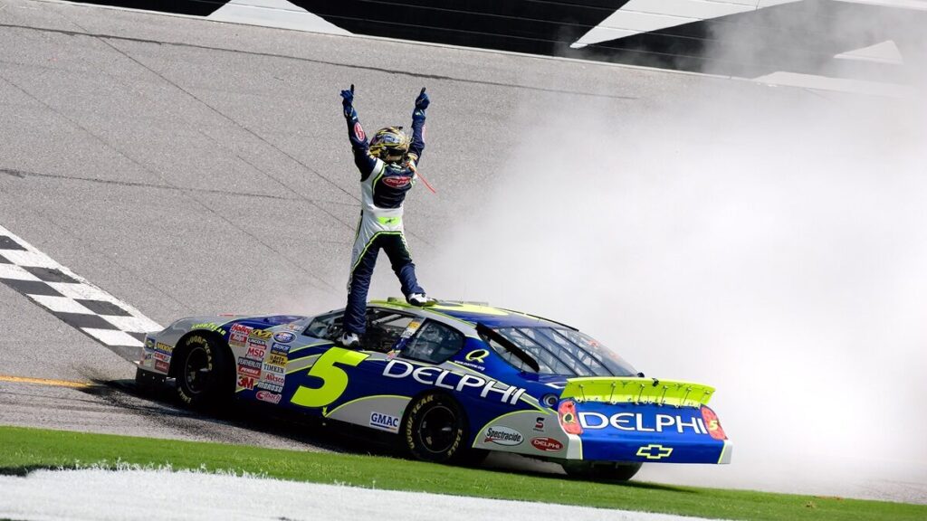 Kyle Busch tribute showing the NASCAR champion remembered as Rowdy